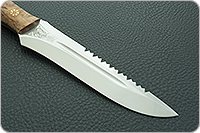 Нож Ирбис накладки стабилизированная карельская береза, aus-8, цельнометаллический : фото 4