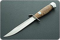 Нож Штрафбат стабилизированная карельская береза, 95х18, алюминий : фото 2