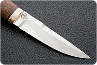 Нож Хаски карельская береза, elmax, латунь : фото 2