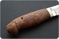 Нож Хаски карельская береза, elmax, латунь : фото 3