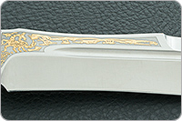 Нож Скорпион орех, 95х18, латунь : фото 5