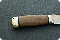 Нож Скорпион орех, 100х13м, латунь : фото 3