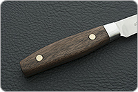 Кухонный нож Овощной малый цельнометаллический накладки орех, 40x10c2m (эи-107), алюминий : фото 3
