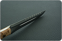 Нож Ирбис накладки стабилизированная карельская береза, 95х18, цельнометаллический : фото 6