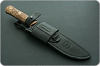 Нож Ирбис накладки стабилизированная карельская береза, 95х18, цельнометаллический : фото 8