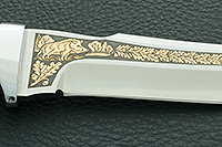 Нож Клык стабилизированная карельская береза, 95х18, алюминий : фото 8