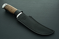 Нож Клык стабилизированная карельская береза, 95х18, алюминий : фото 11