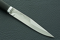 Нож Заноза граб - черное дерево, м-390, алюминий : фото 2