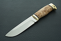 Нож Полярный кап березовый, 95х18, латунь : фото 2