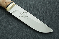 Нож Полярный кап березовый, 95х18, латунь : фото 4