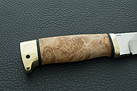 Нож Полярный кап березовый, 95х18, латунь : фото 5