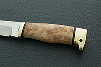 Нож Полярный кап березовый, 95х18, латунь : фото 6