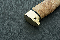 Нож Полярный кап березовый, 95х18, латунь : фото 7