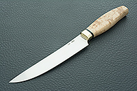 Кухонный нож Овощной карельская береза, 95х18, латунь : фото 2