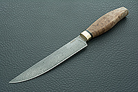 Кухонный нож Овощной стабилизированная карельская береза, zdi-1016, латунь : фото 2