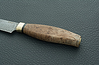 Кухонный нож Овощной стабилизированная карельская береза, zdi-1016, латунь : фото 6