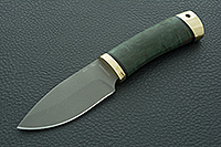 Нож Добрый стабилизированная карельская береза, cpr, латунь : фото 2