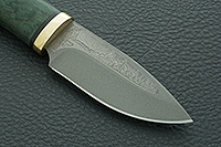 Нож Добрый стабилизированная карельская береза, cpr, латунь : фото 4