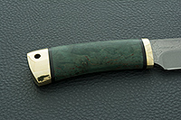 Нож Добрый стабилизированная карельская береза, cpr, латунь : фото 5