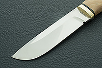 Нож Полярный стабилизированная карельская береза, elmax, латунь : фото 3