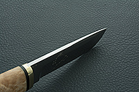 Нож Полярный стабилизированная карельская береза, elmax, латунь : фото 9