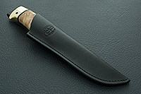 Нож Полярный стабилизированная карельская береза, elmax, латунь : фото 11