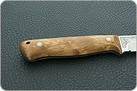 Нож Пескарь ЦМ накладки карельская береза, n690, цельнометаллический : фото 3