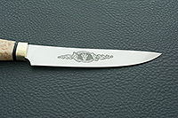 Кухонный нож Овощной карельская береза, 100х13м, латунь : фото 5