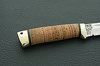 Нож Бекас береста, k390, латунь : фото 5