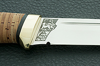 Нож Бекас береста, k390, латунь : фото 8