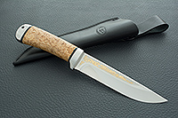 Нож Лиса карельская береза, 95х18, нержавеющая сталь : фото 8