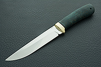 Нож Лиса стабилизированная карельская береза, elmax, латунь : фото 2