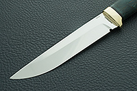 Нож Лиса стабилизированная карельская береза, elmax, латунь : фото 3