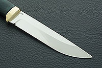 Нож Лиса стабилизированная карельская береза, elmax, латунь : фото 4