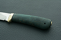 Нож Лиса стабилизированная карельская береза, elmax, латунь : фото 6