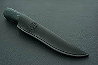 Нож Лиса стабилизированная карельская береза, elmax, латунь : фото 10