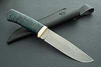 Нож Турист стабилизированная карельская береза, zdi-1016, латунь : фото 9