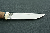 Нож Бекас береста, 100х13м, латунь : фото 4