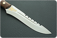 Нож Ирбис накладки орех, 95х18, цельнометаллический : фото 2