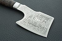 Топорик стабилизированная карельская береза, 50х14мф, алюминий : фото 4