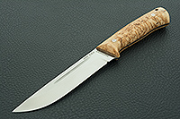 Нож Бекас ЦМ накладки стабилизированная карельская береза, 100х13м, цельнометаллический : фото 2