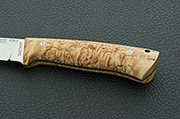 Нож Бекас ЦМ накладки стабилизированная карельская береза, 100х13м, цельнометаллический : фото 6