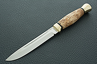 Нож Финка-3 карельская береза, elmax, латунь : фото 2