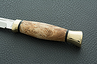 Нож Финка-3 карельская береза, elmax, латунь : фото 7