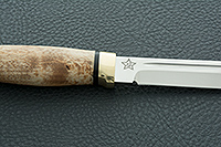 Нож Финка-3 карельская береза, elmax, латунь : фото 8