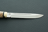 Нож Финка-3 карельская береза, elmax, латунь : фото 9