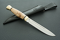 Нож Финка-3 карельская береза, elmax, латунь : фото 11