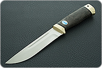 Нож Бекас стабилизированная карельская береза, cpr, латунь : фото 2