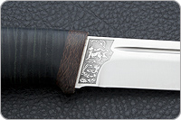 Нож Бекас наборная кожа, elmax, текстолит : фото 4