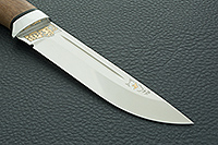 Нож Бекас стабилизированная карельская береза, s390, алюминий : фото 4